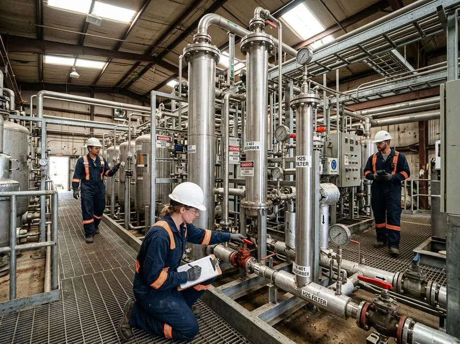 Gas purification and compression skid