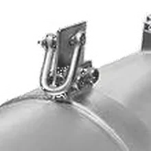 Lifting shackle on top of the motor housing