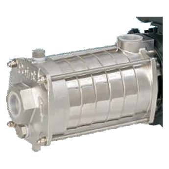 The stainless steel stage casing with the suction at its end and the discharge on top