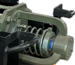 Spring-loaded discharge end of the screw press